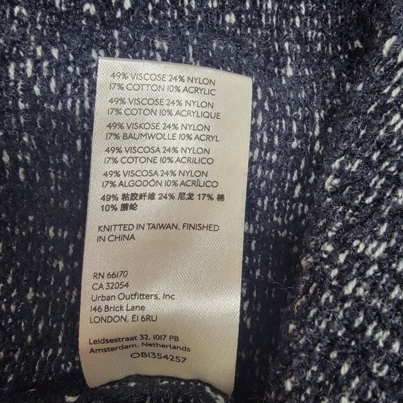 FREE PEOPLE Lenox Ribbed Tunic Sweater Black Onyx Size M Oversized Relaxed Fit - Picture 9 of 9